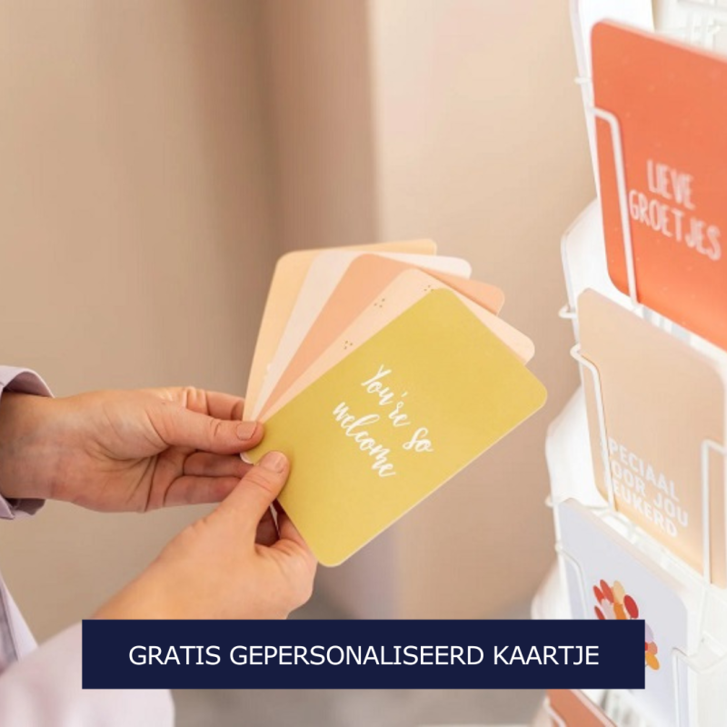 Gratis een gepersonaliseerd kaartje bij elke cadeaubox