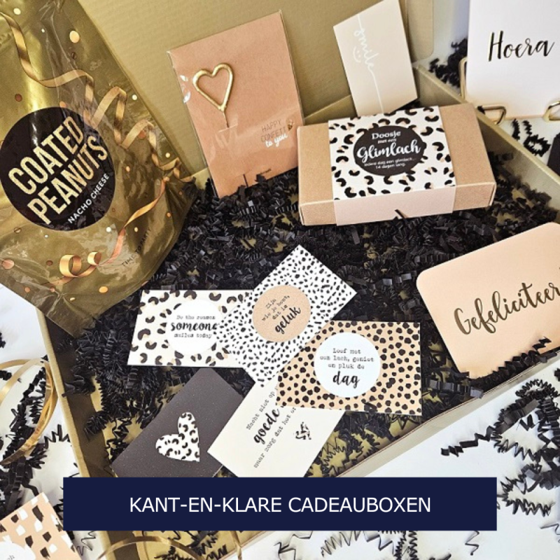 Ontdek onze unieke kant-en-klare cadeauboxen en brievenbuscadeaus