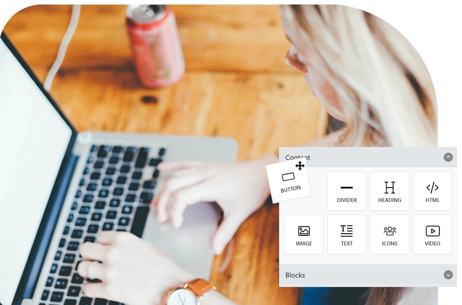 Krachtige drag & drop builder