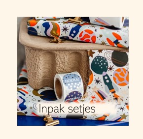 inpakken - geschenk - space - raket - planeet