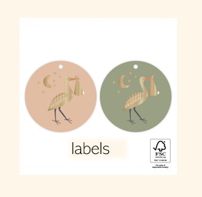 Labels - cadeau versiering - kaartje