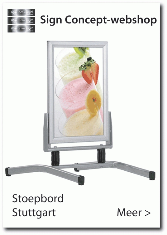 Stoepbord premium met zware voet