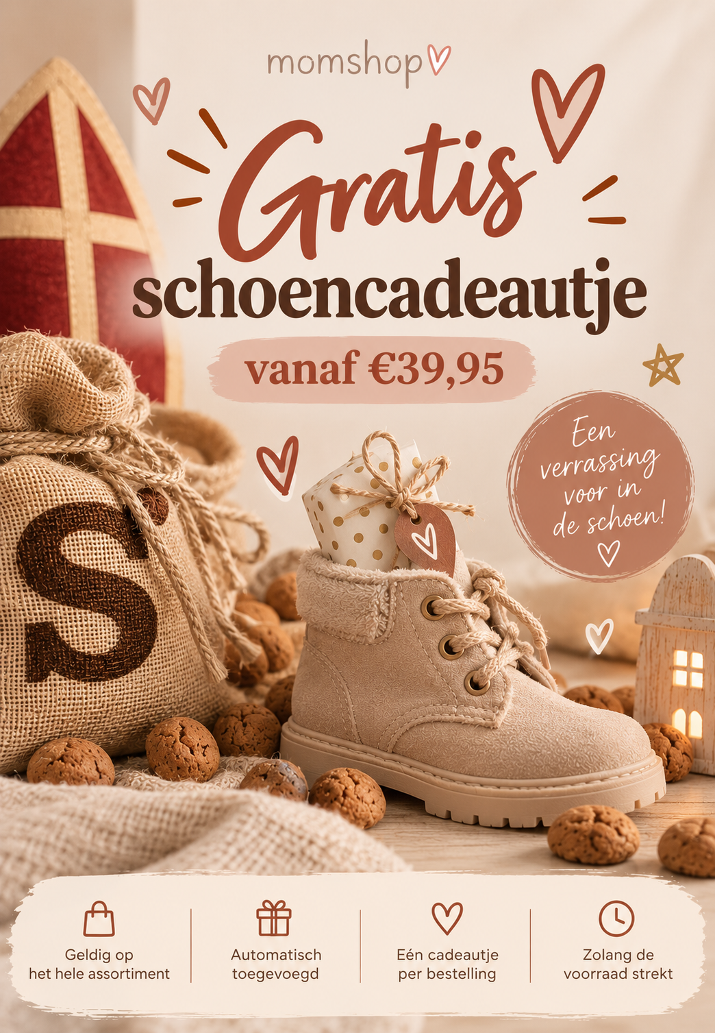 Sinterklaasactie van Momshop: gratis verrassingscadeautje vanaf €39,95