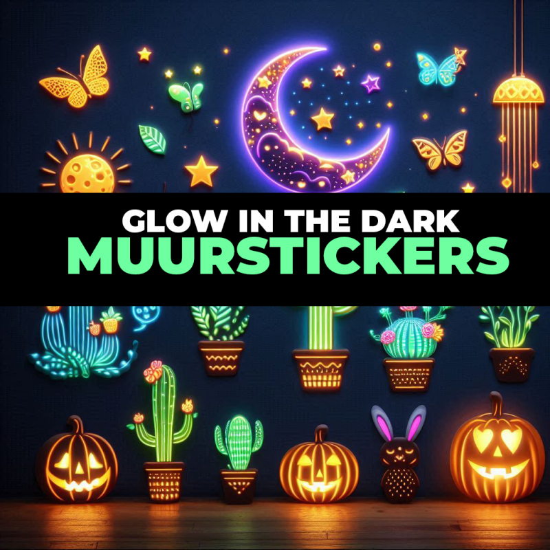 Glow in the dark muurstickers